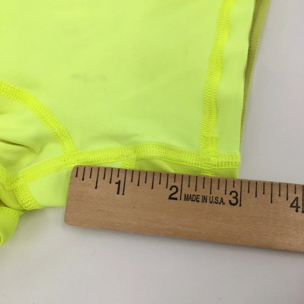Lululemon Pace Rival Skirt Skort Sz 0 Highlighter Yellow Neon Pickleball Tennis
